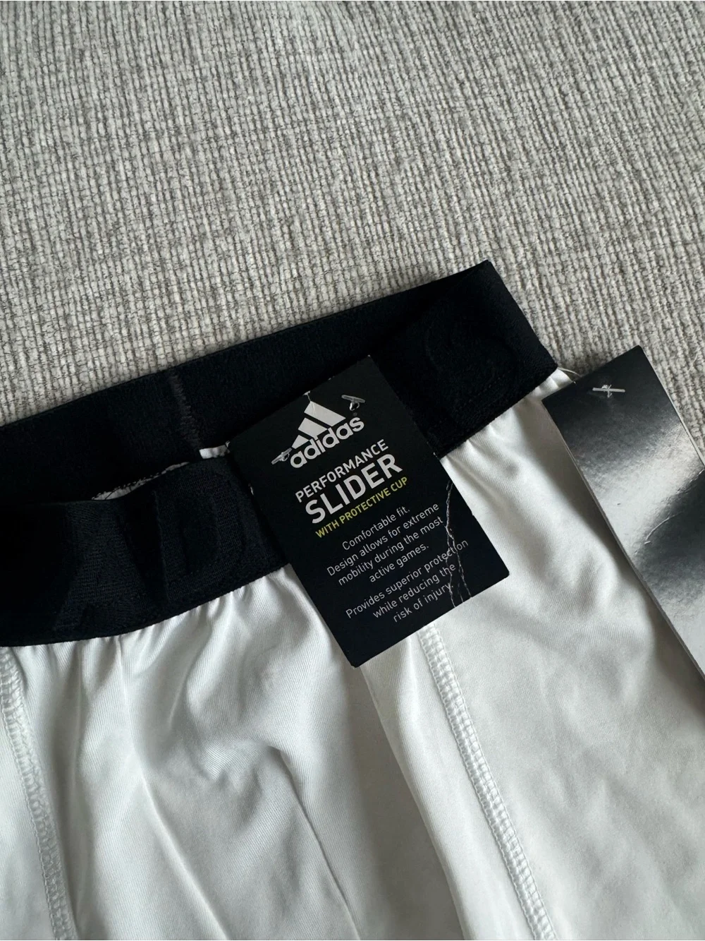 adidas Kids Performance Slider Shorts in Black and White